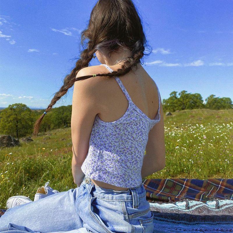 Floral Print Camisole Crop Top Product Image