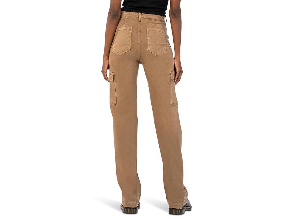 KUT from the Kloth Miller High-Rise-Wide Leg Pant W/ Cargo Pockets In Camel (Camel) Women's Jeans Product Image