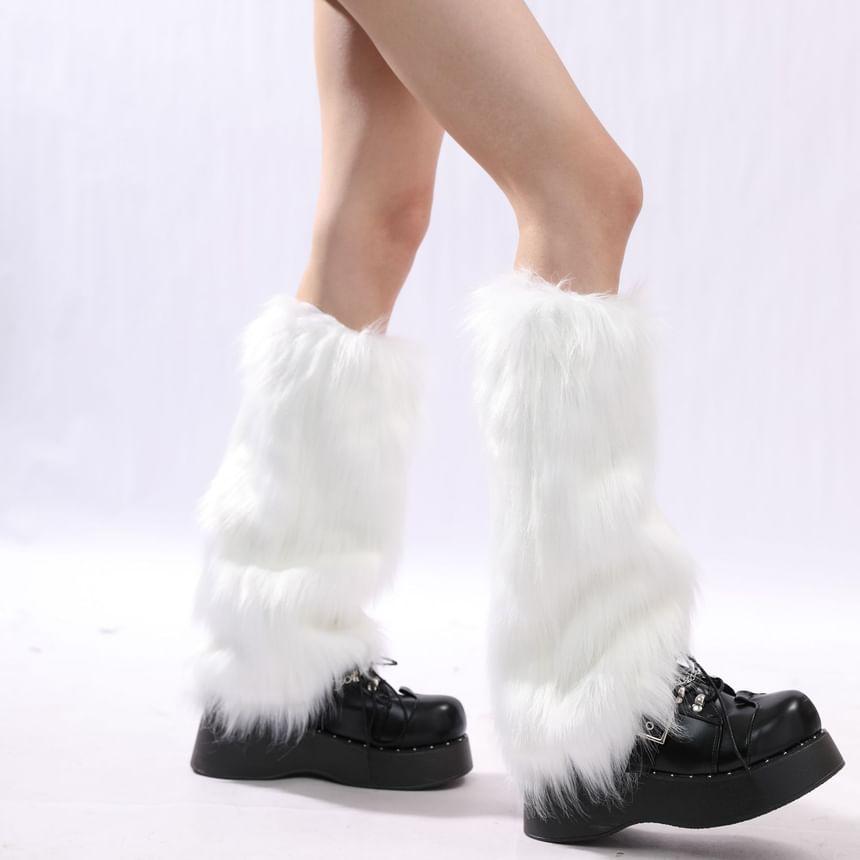 Plain Fluffy Leg Warmers Product Image