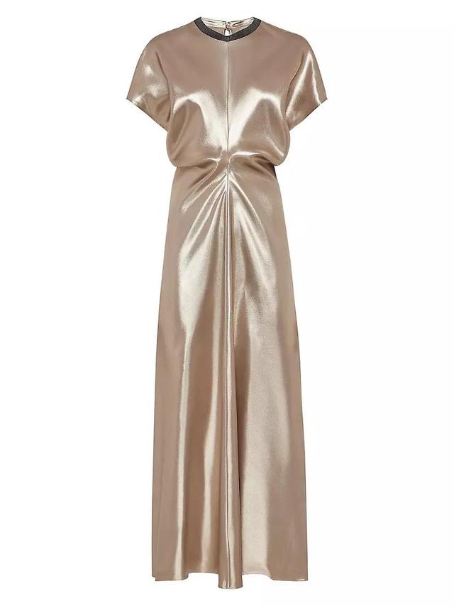 Lamé Silk Twill Dress Product Image