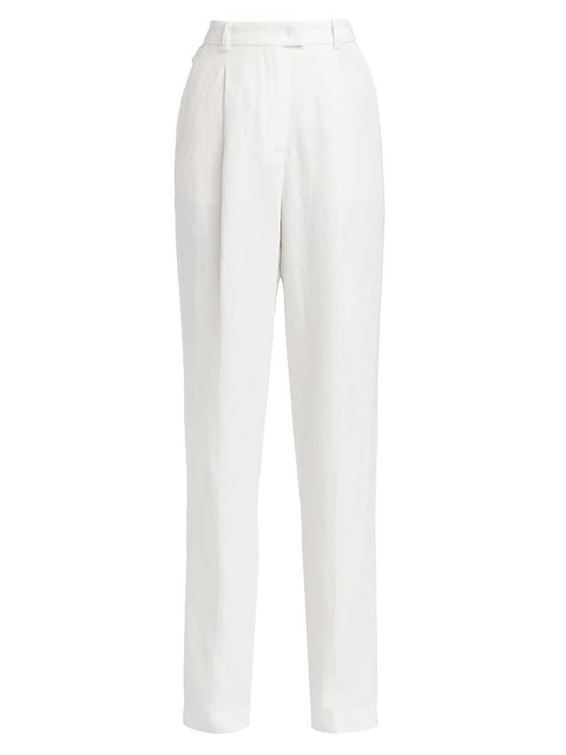 Womens Linen-Blend Trousers Product Image