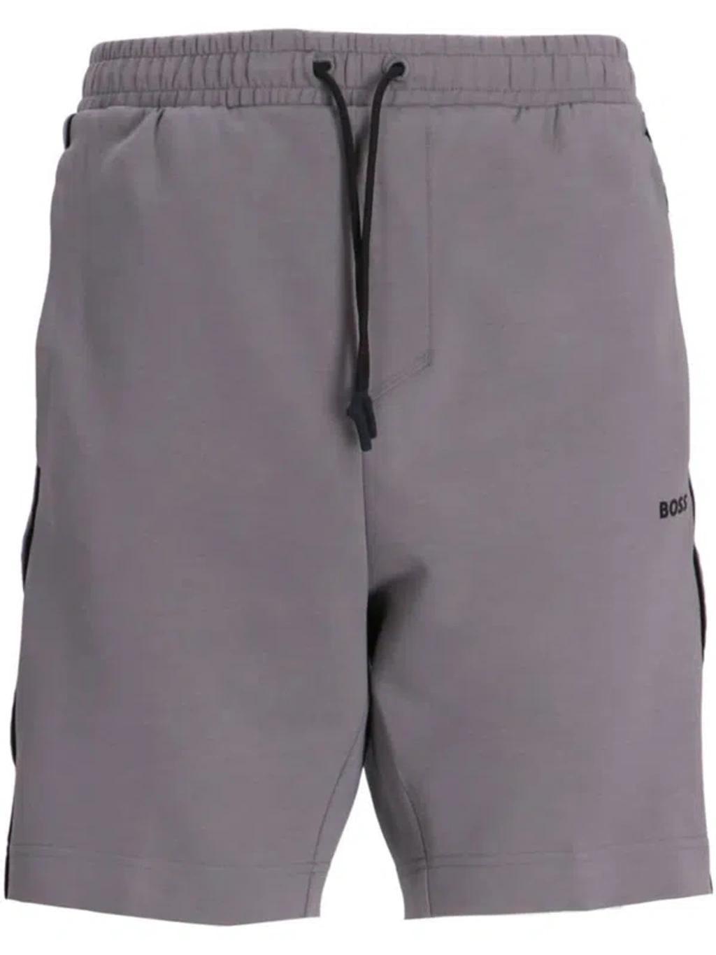 Logo-print Shorts In Grey Product Image