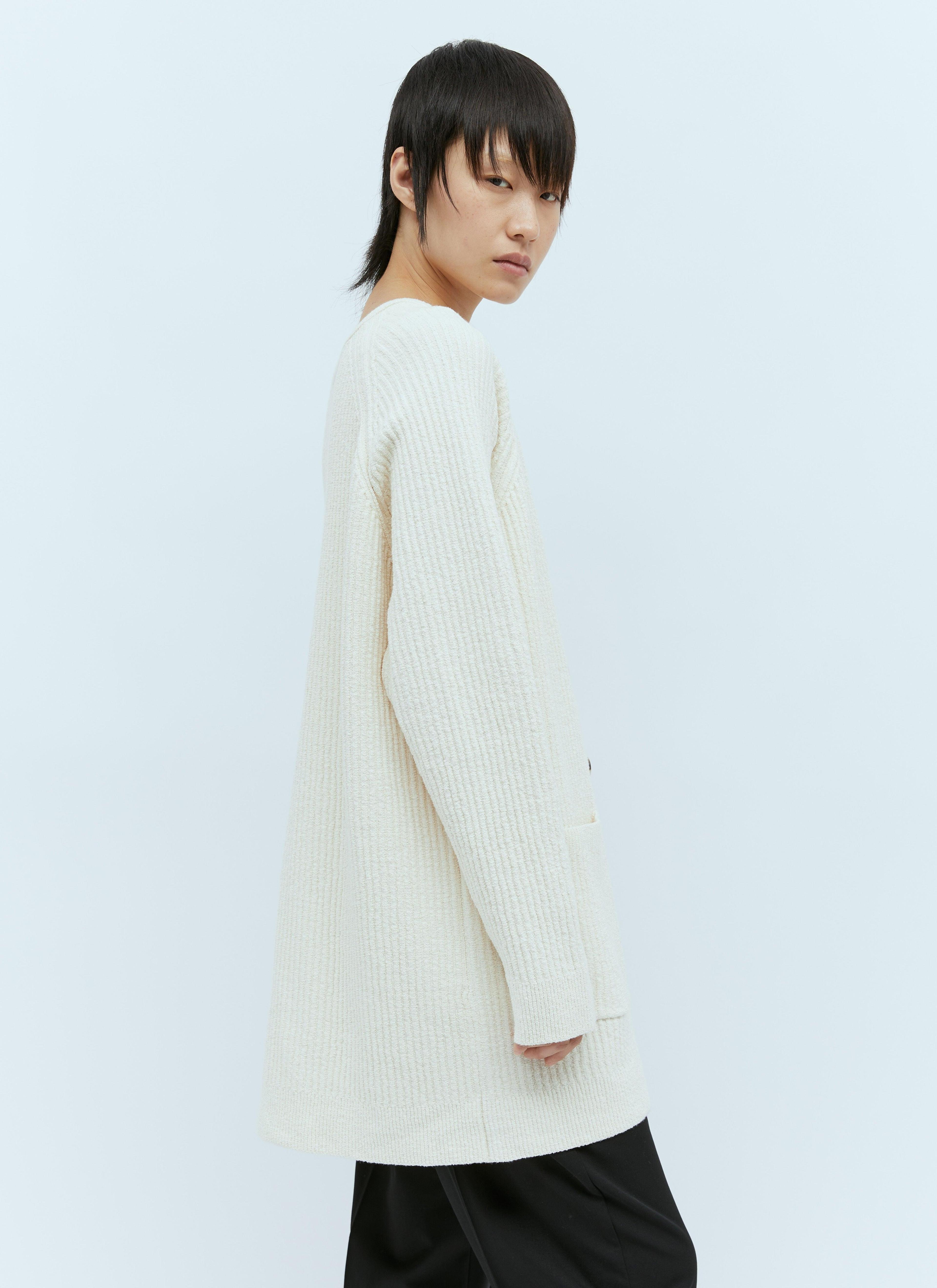 Boucle Knit Cardigan In Cream Product Image