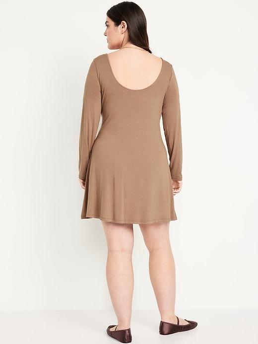 Long-Sleeve Mini Swing Dress Product Image