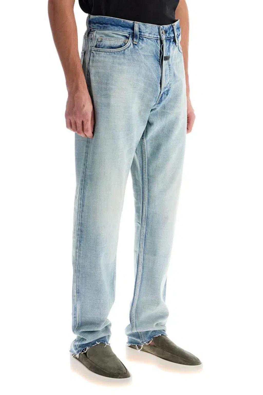 FEAR OF GOD Washed Grey Jeans In Blue Product Image