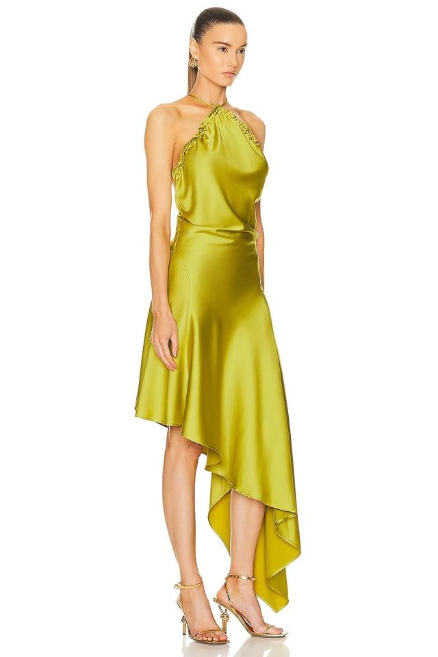 THE ATTICO Asymmetrical Mini Dress in Green Product Image