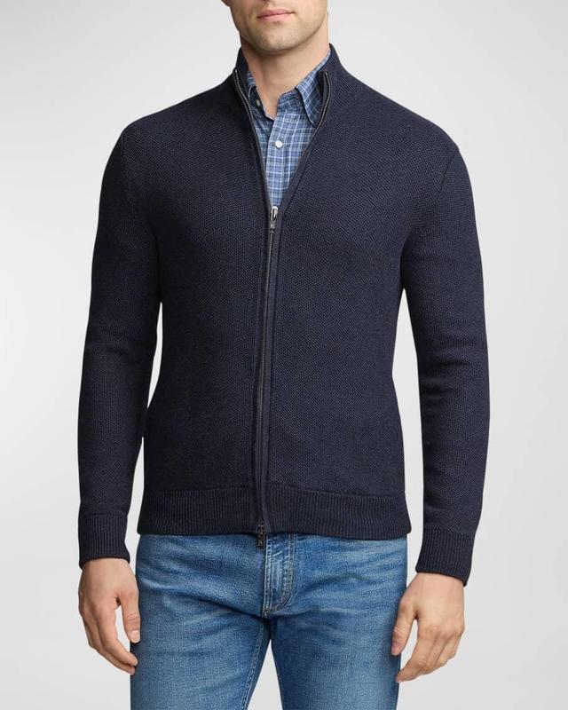 Men's Silk-Cotton Full-Zip Sweater Product Image