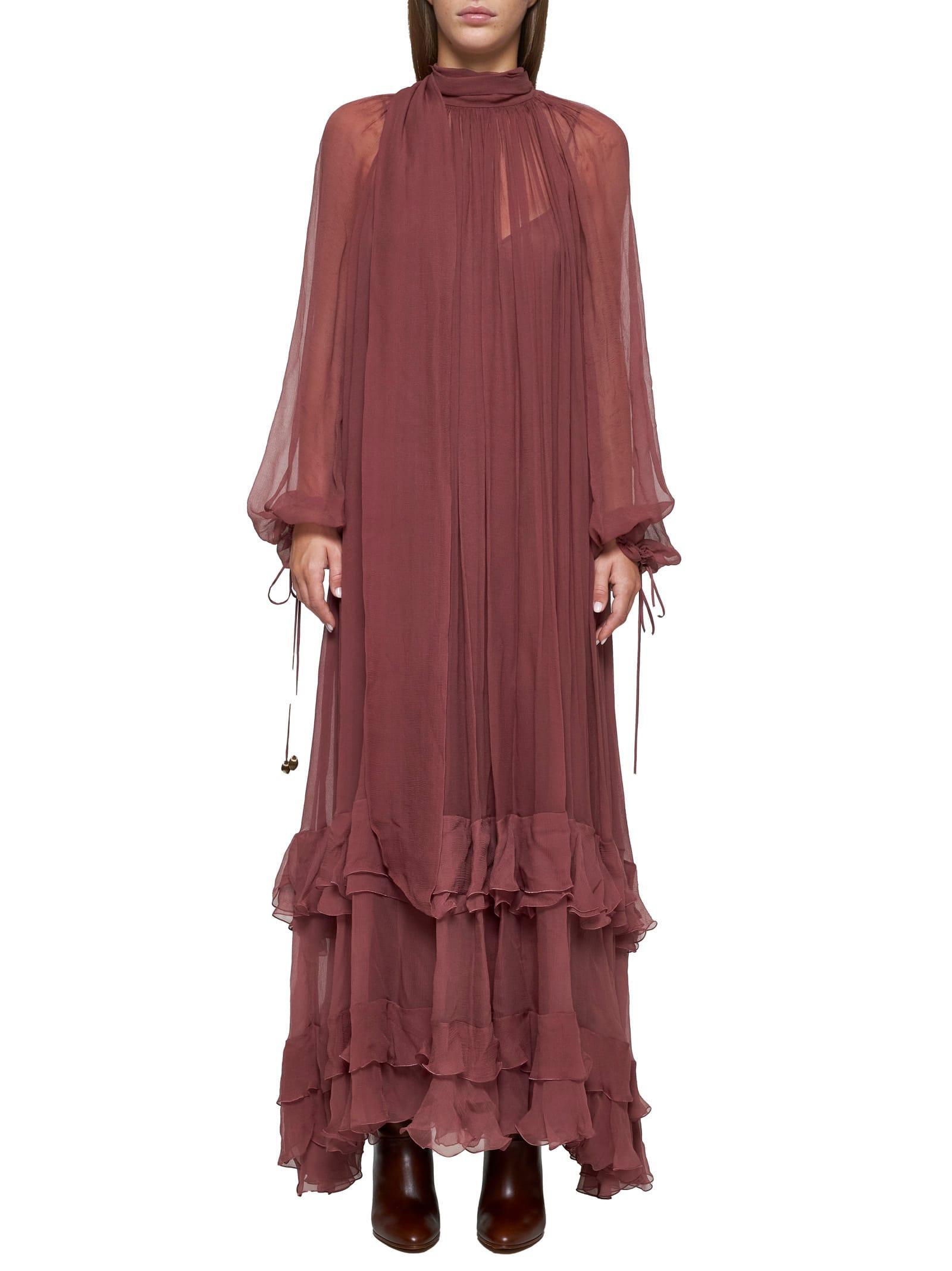 Chloè Dresses In Brown Product Image