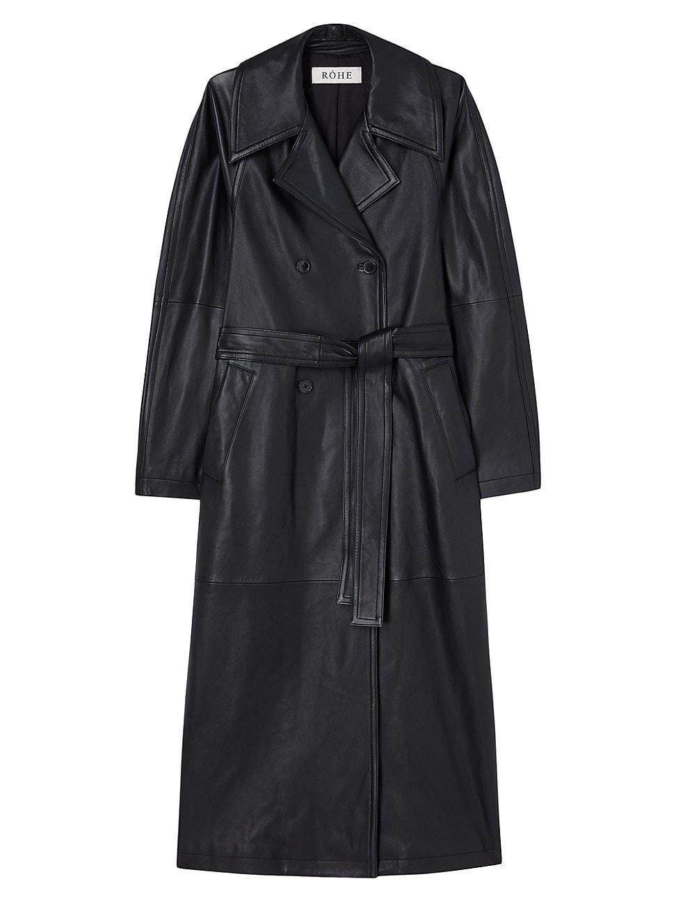 Womens Leather Trench Coat product image