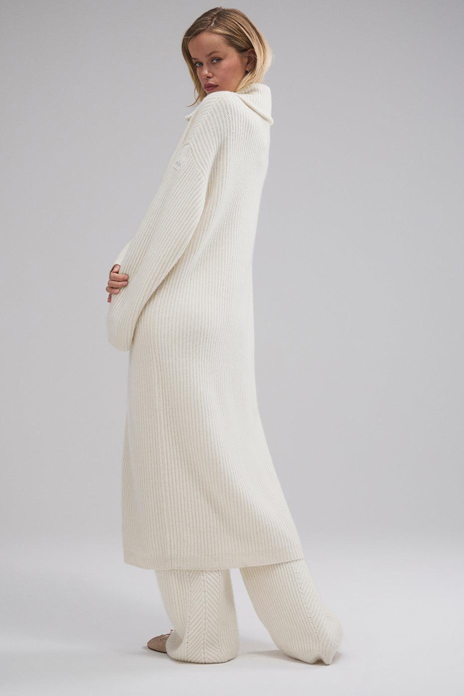 Courchevel Cashmere Long Cardigan - Ivory Product Image