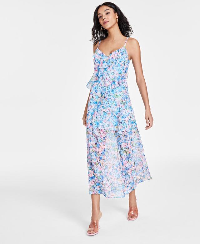 Women's Printed Sleeveless Ruffled Maxi Dress, Created for Macy's Product Image