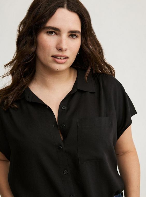 Challis Dolman Button Up Shirt  Product Image