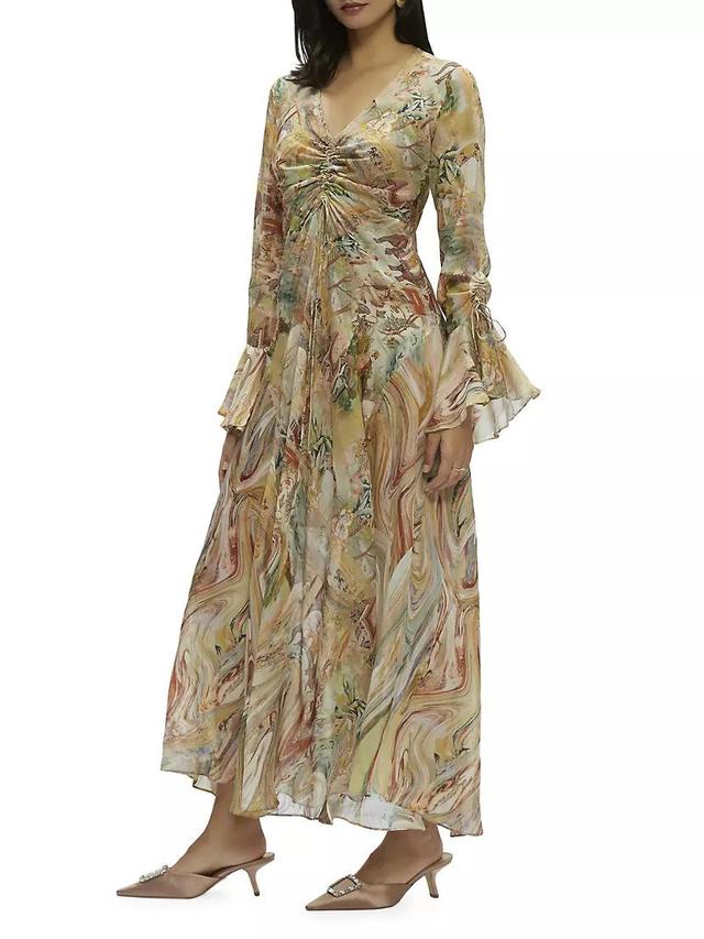 Diana Chiffon Scenic Midi-Dress Product Image