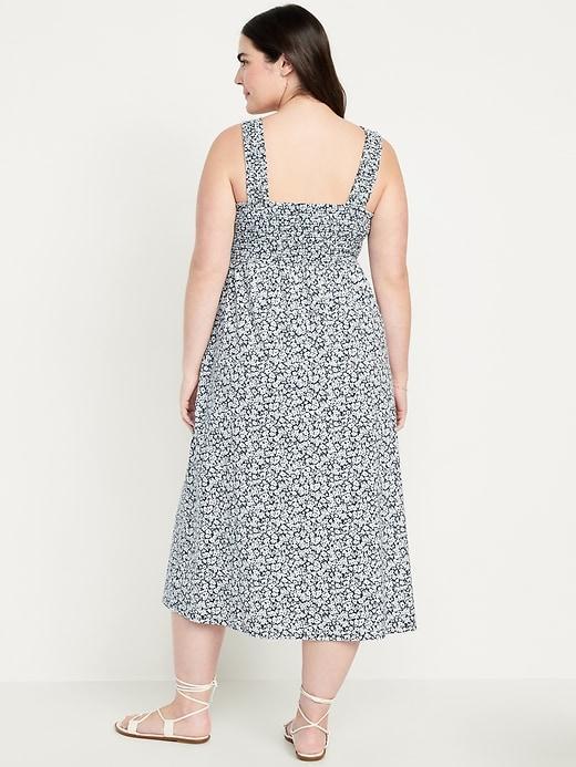 Fit & Flare Smocked Midi Dress Product Image