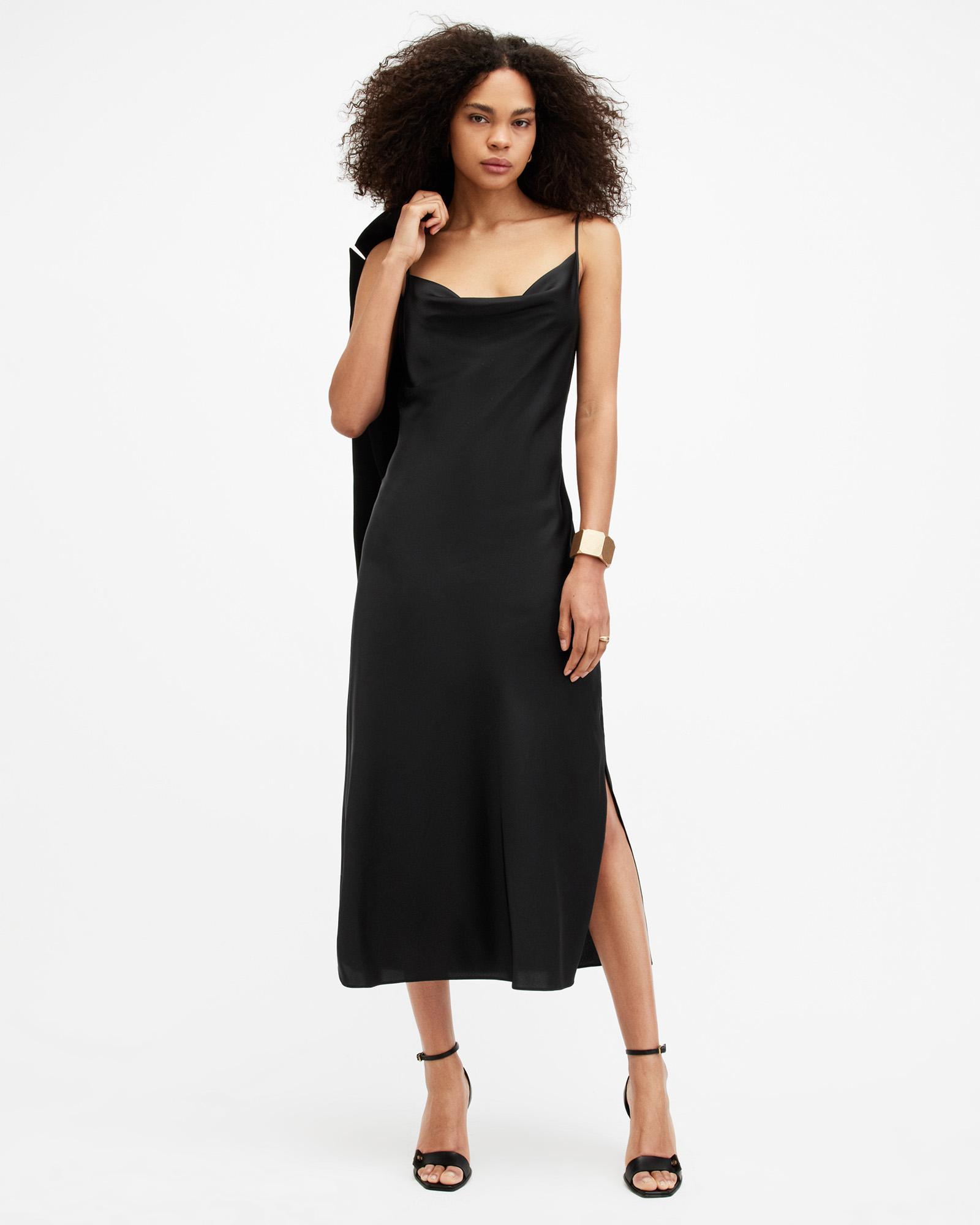 Hadley Cowl Neck Midi Slip Dress Product Image