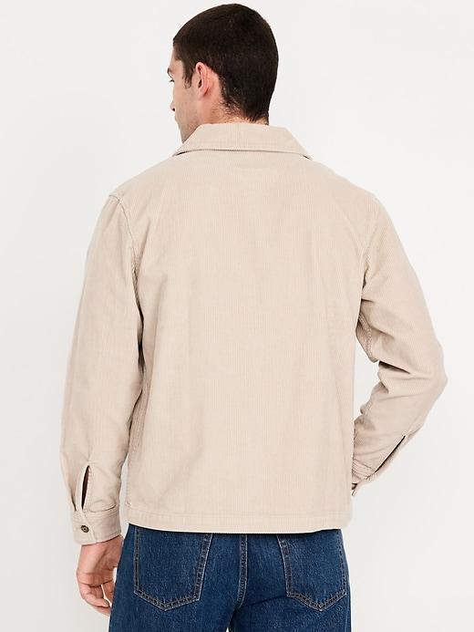 Loose Fit Corduroy Zip Shirt Product Image