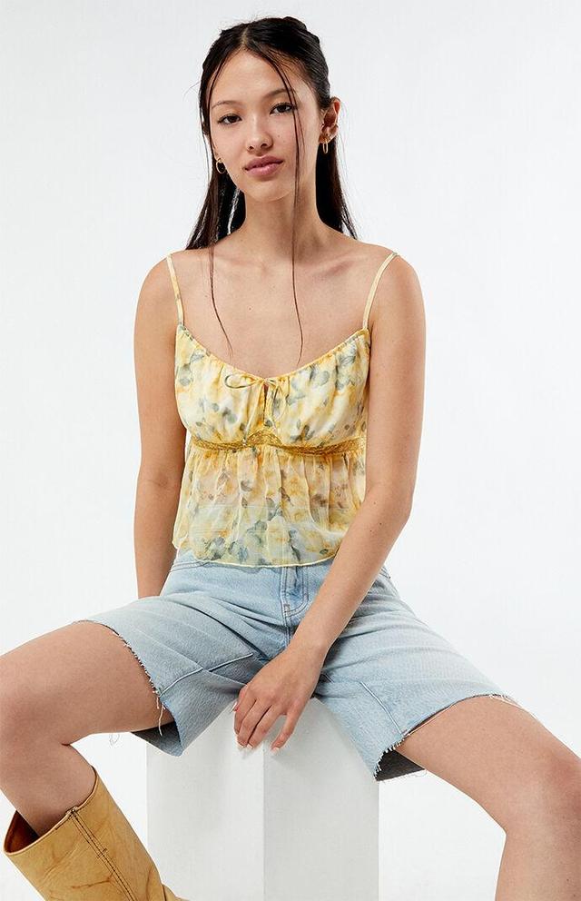 Women's Floral Tie Front Cami Product Image