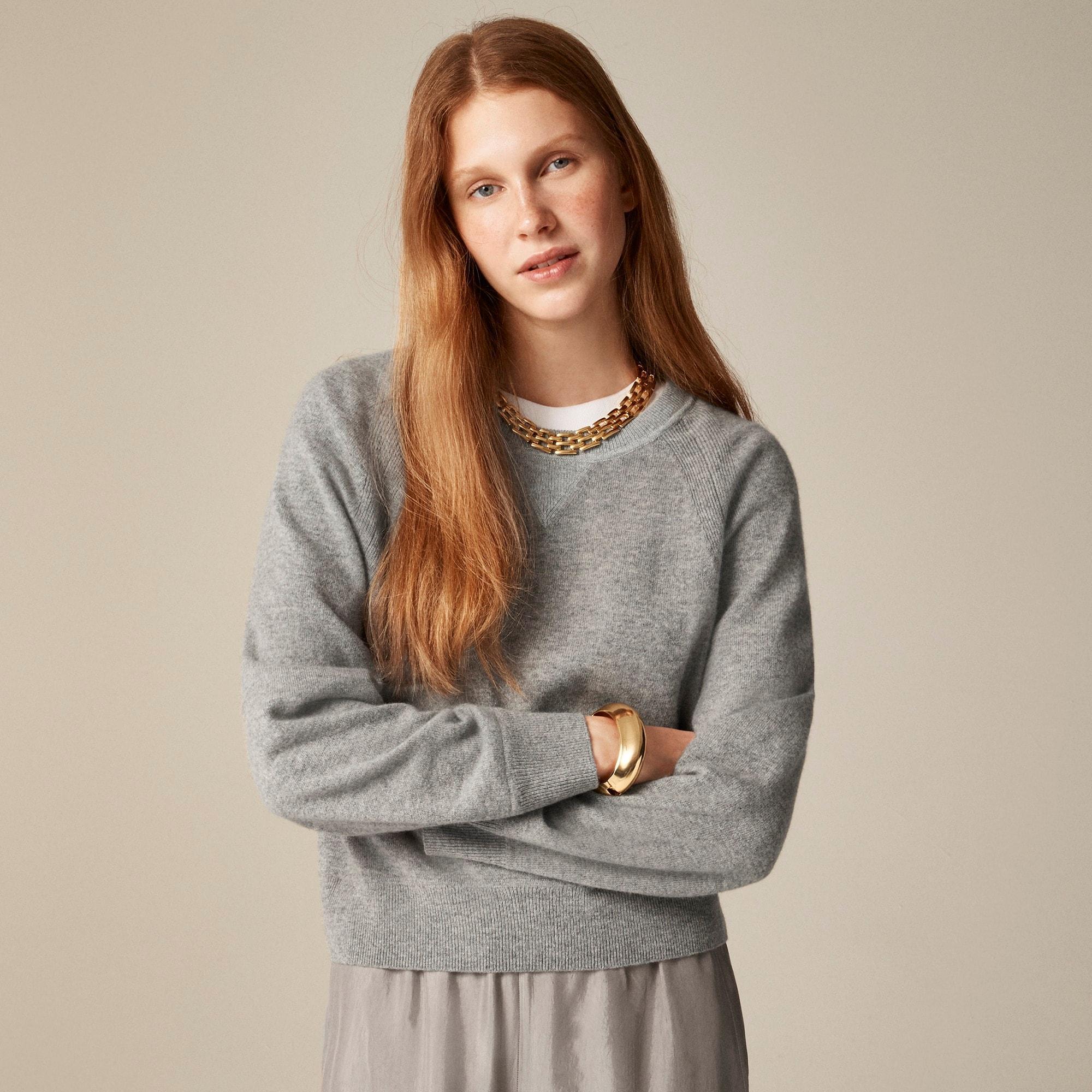 Marled cashmere crewneck sweatshirt Product Image