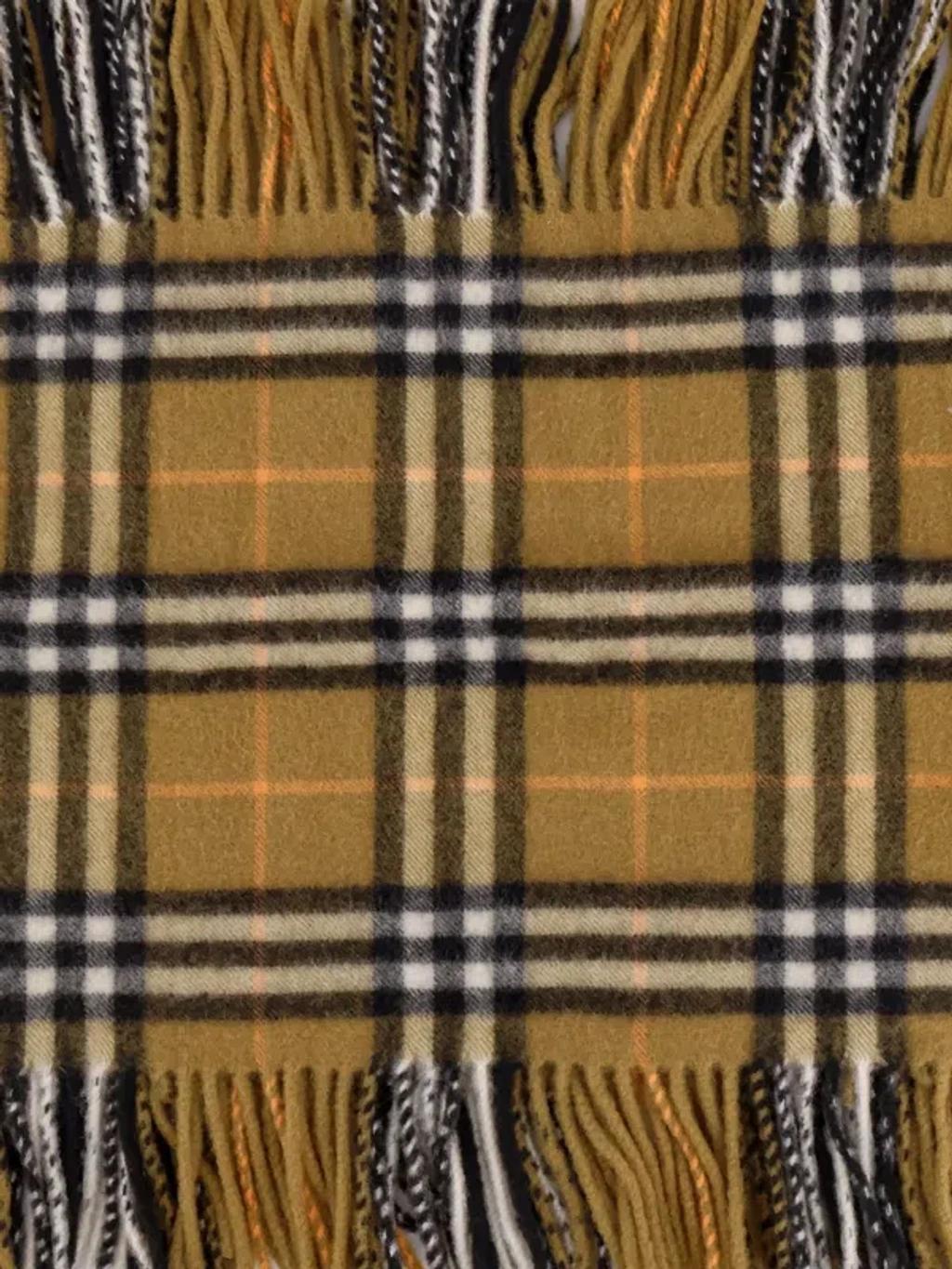 BURBERRY Checked Fringed In Cream Product Image