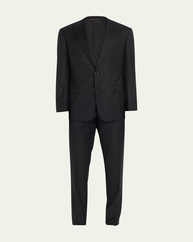 Mens Pinstripe Wool Suit Product Image