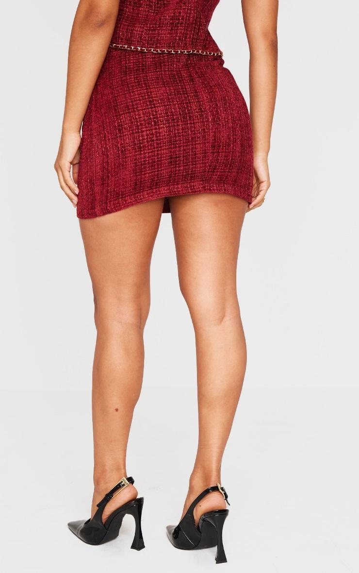 Petite Red Twill Mini Skirt Product Image