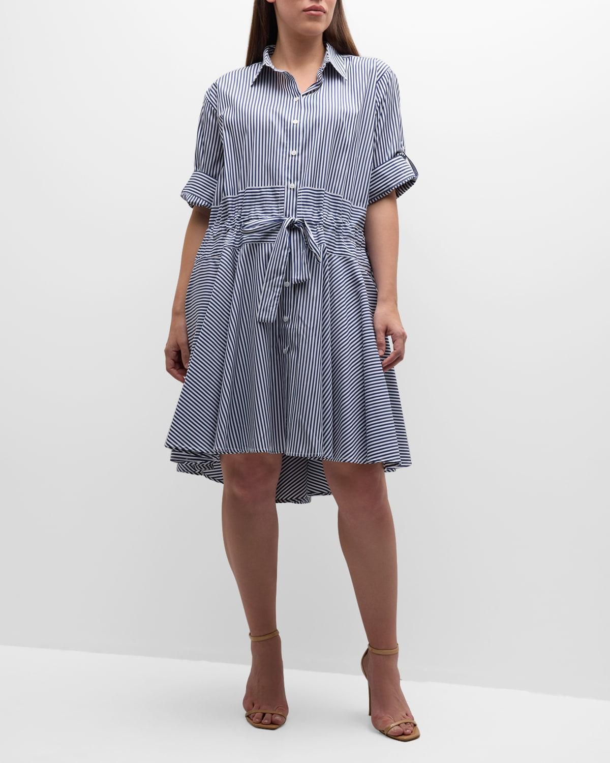 HARSHMAN Meadow Tie Front Fit & Flare Shirtdress Product Image