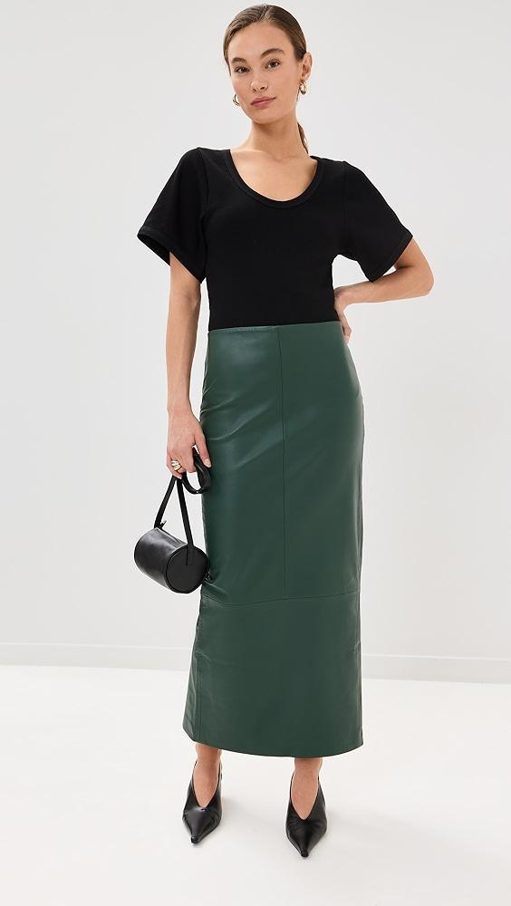 St. Agni Leather Column Skirt | Shopbop Product Image