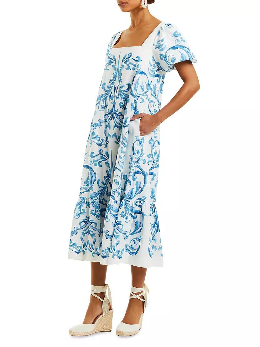 Jasmine Linen-Blend Midi Dress Product Image