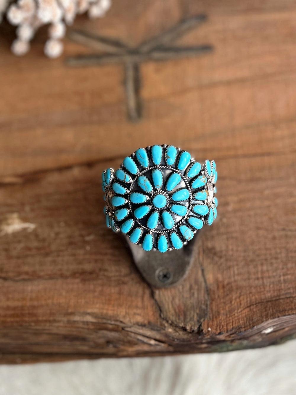 Tala Navajo Turquoise Sterling Silver Cuff Bracelet Product Image