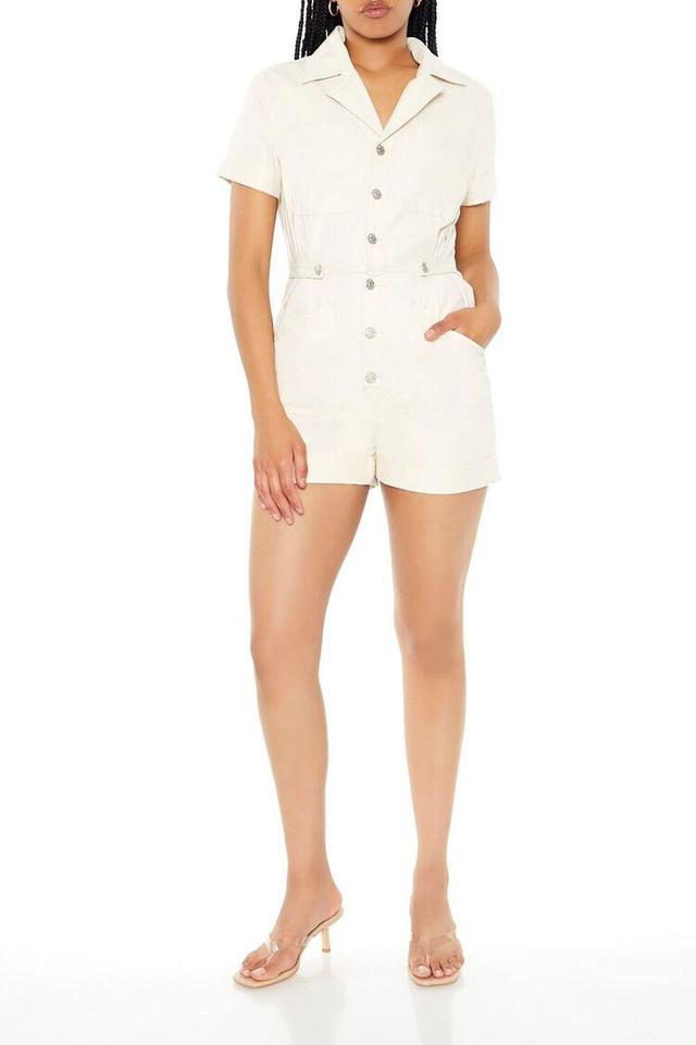 Twill Button-Front Romper | Forever 21 Product Image