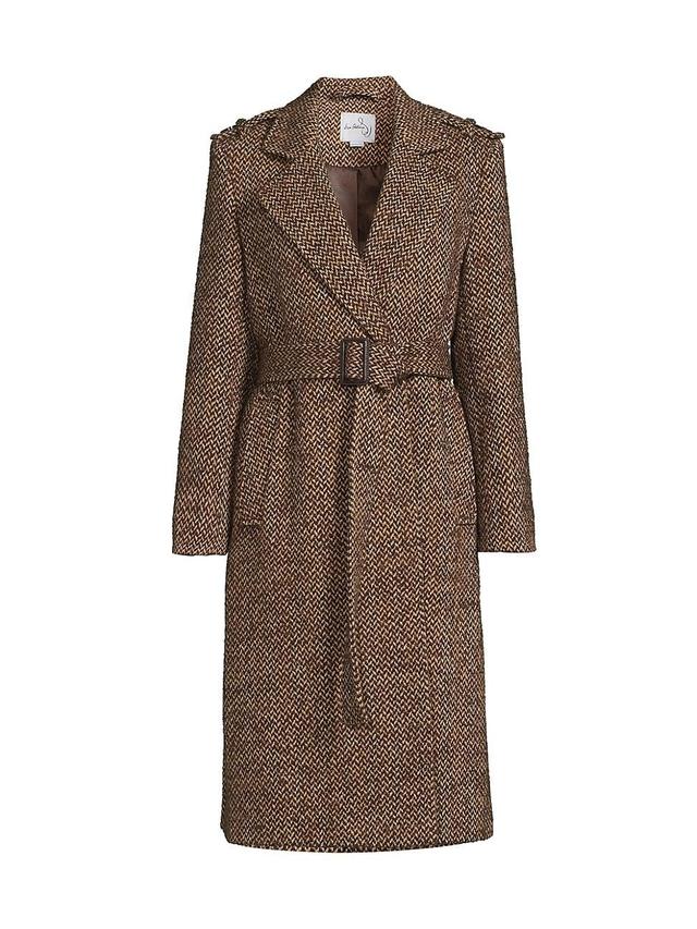 Womens Herringbone Wrap Coat Product Image