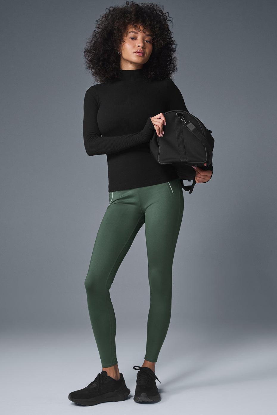 High-Waist Thrill Seeker Legging - Dark Cactus Product Image