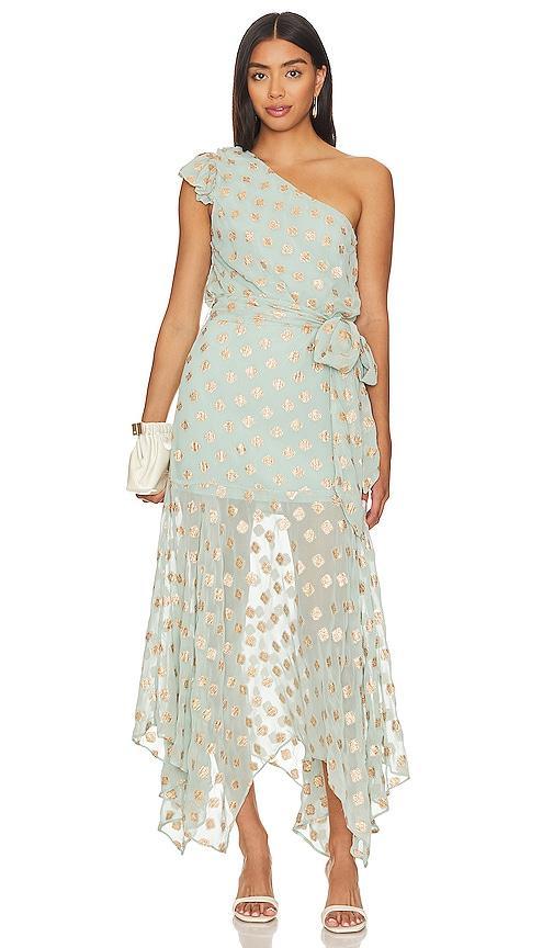 x REVOLVE Letizia Metallic Midi Dress Product Image