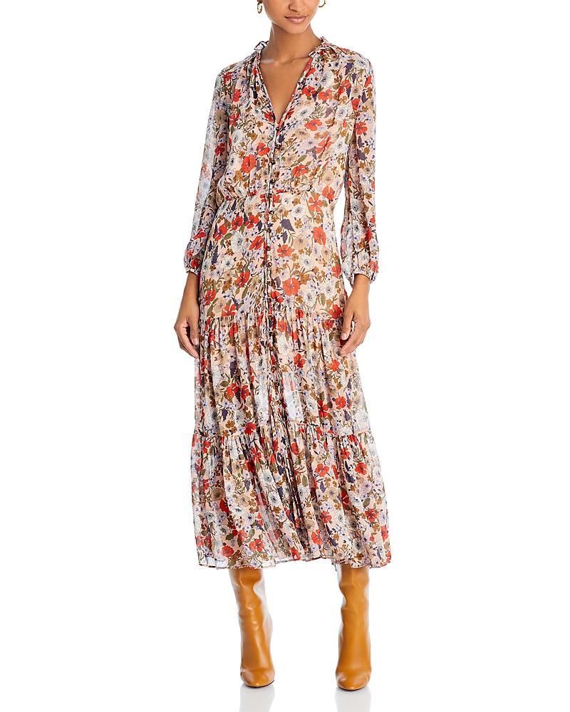 Veronica Beard Zovich Floral Midi Dress Product Image