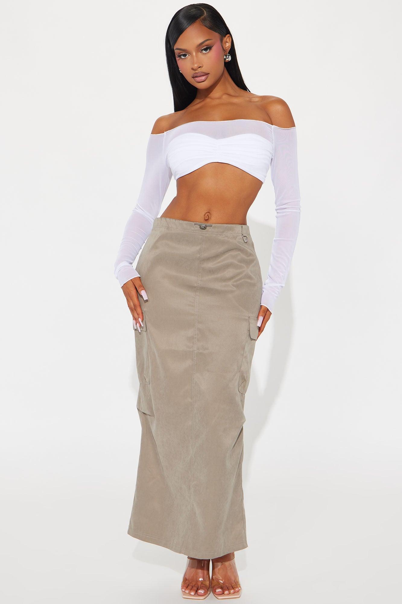 Mitchell Cargo Maxi Skirt - Stone product image