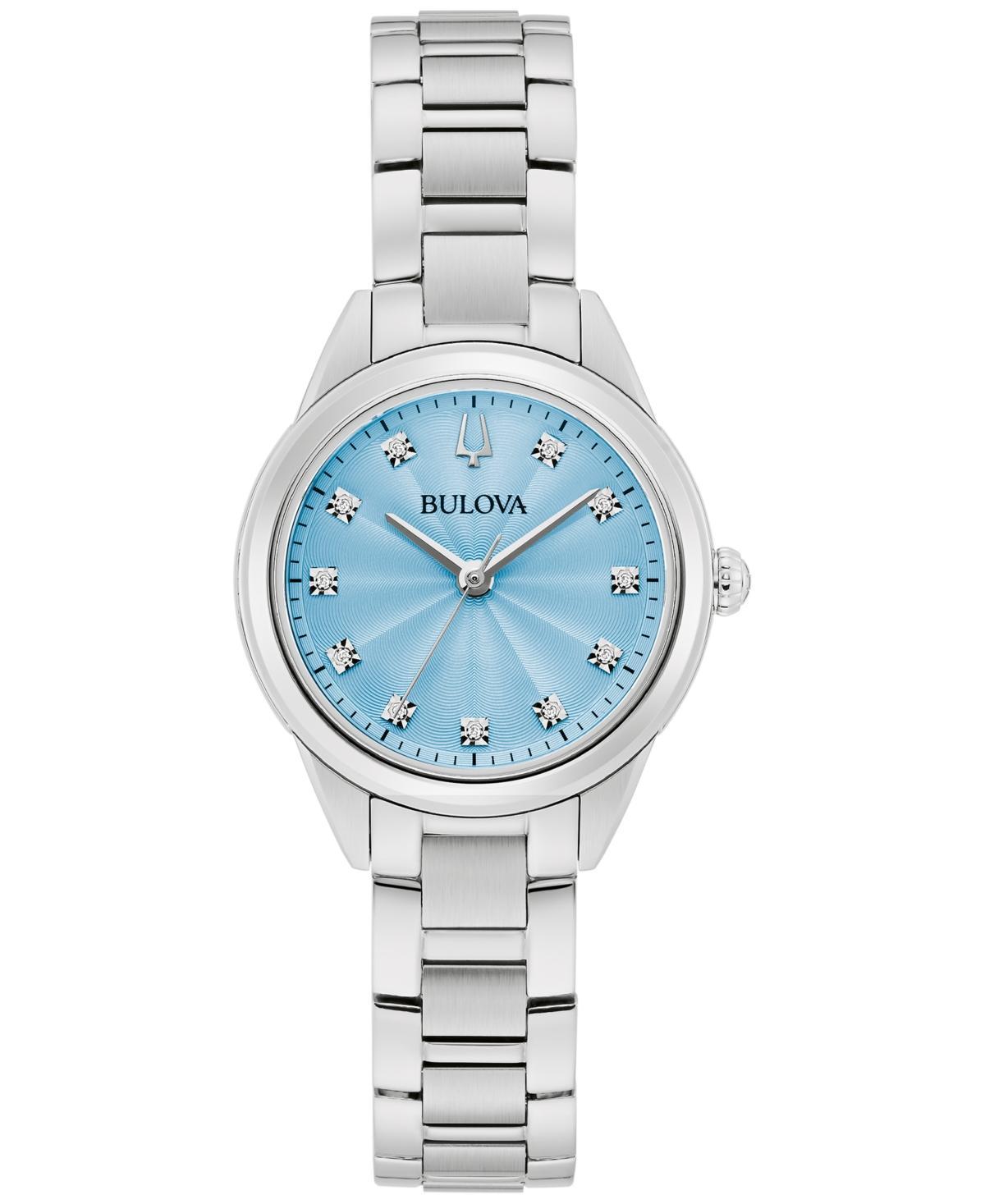 Bulova Womens Sutton Diamond Accent Stainless Steel Bracelet Watch 28mm Product Image