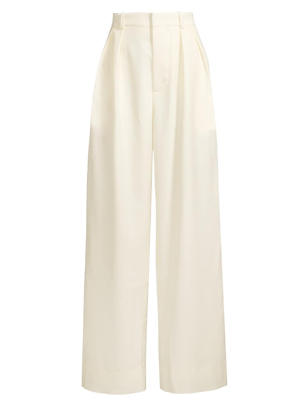 Womens Virgin Wool Wide-Leg Trousers Product Image