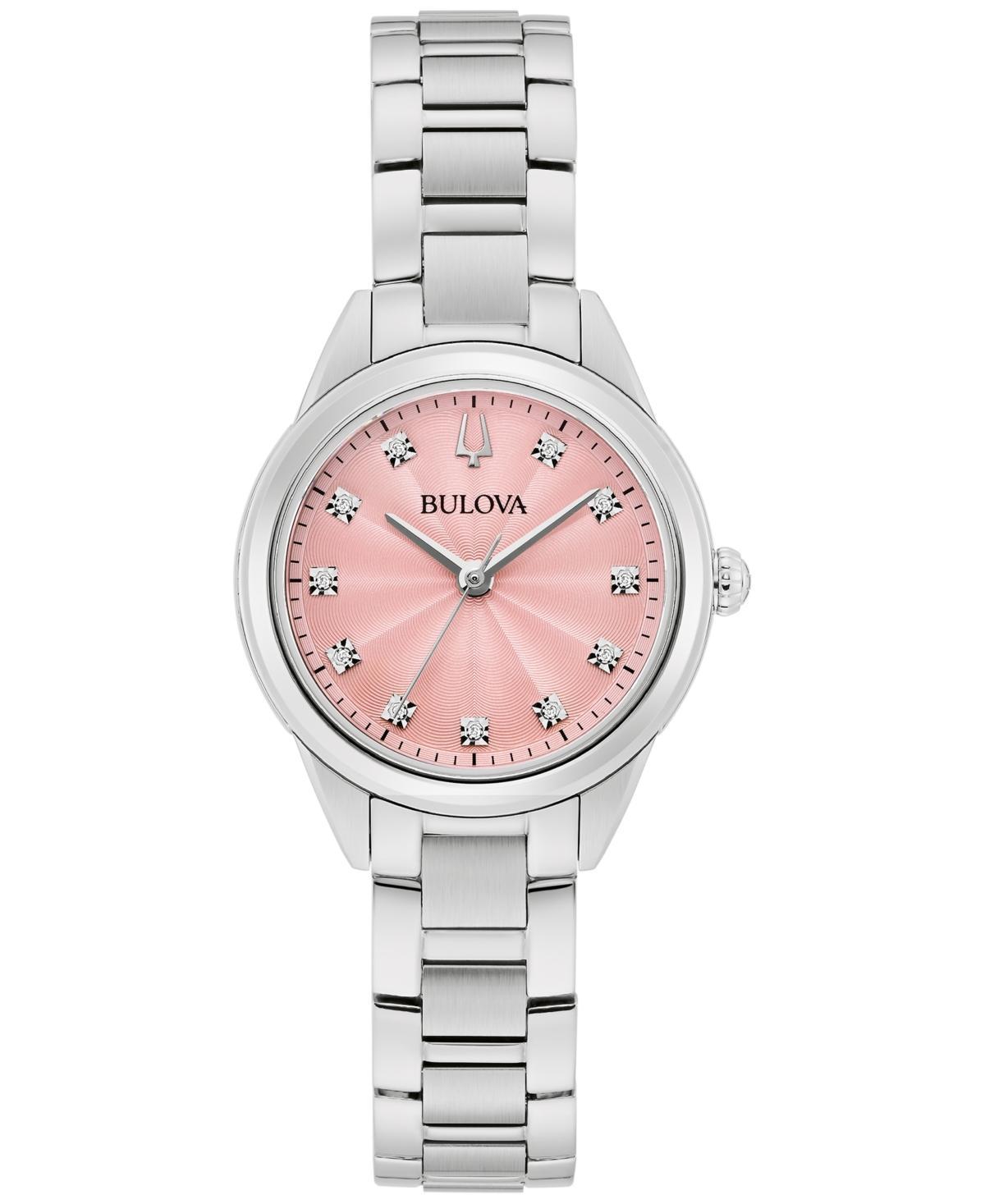 Bulova Womens Sutton Diamond Accent Stainless Steel Bracelet Watch 28mm Product Image