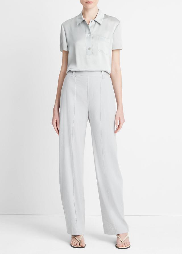 Linen-Blend High-Waist Pull-On Pant Product Image