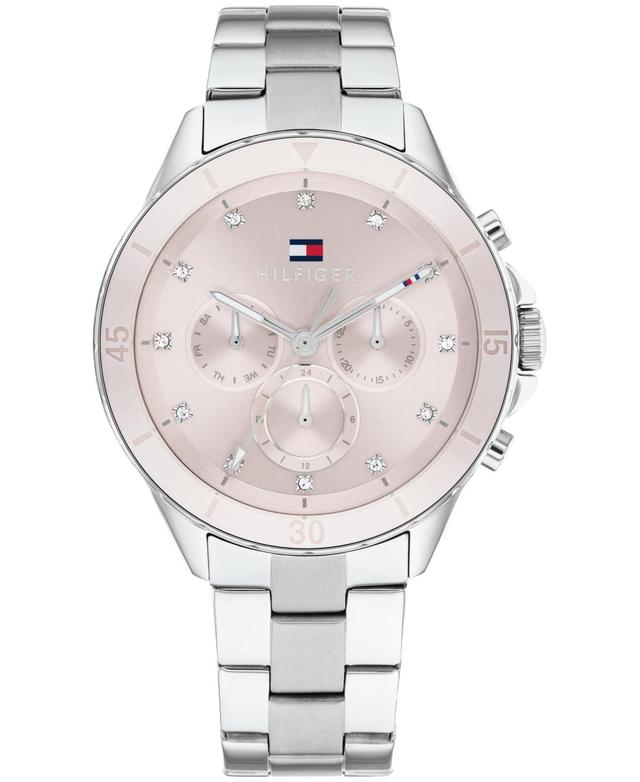 Tommy Hilfiger Womens Multifunction Silver-Tone Stainless Steel Watch 40mm Product Image