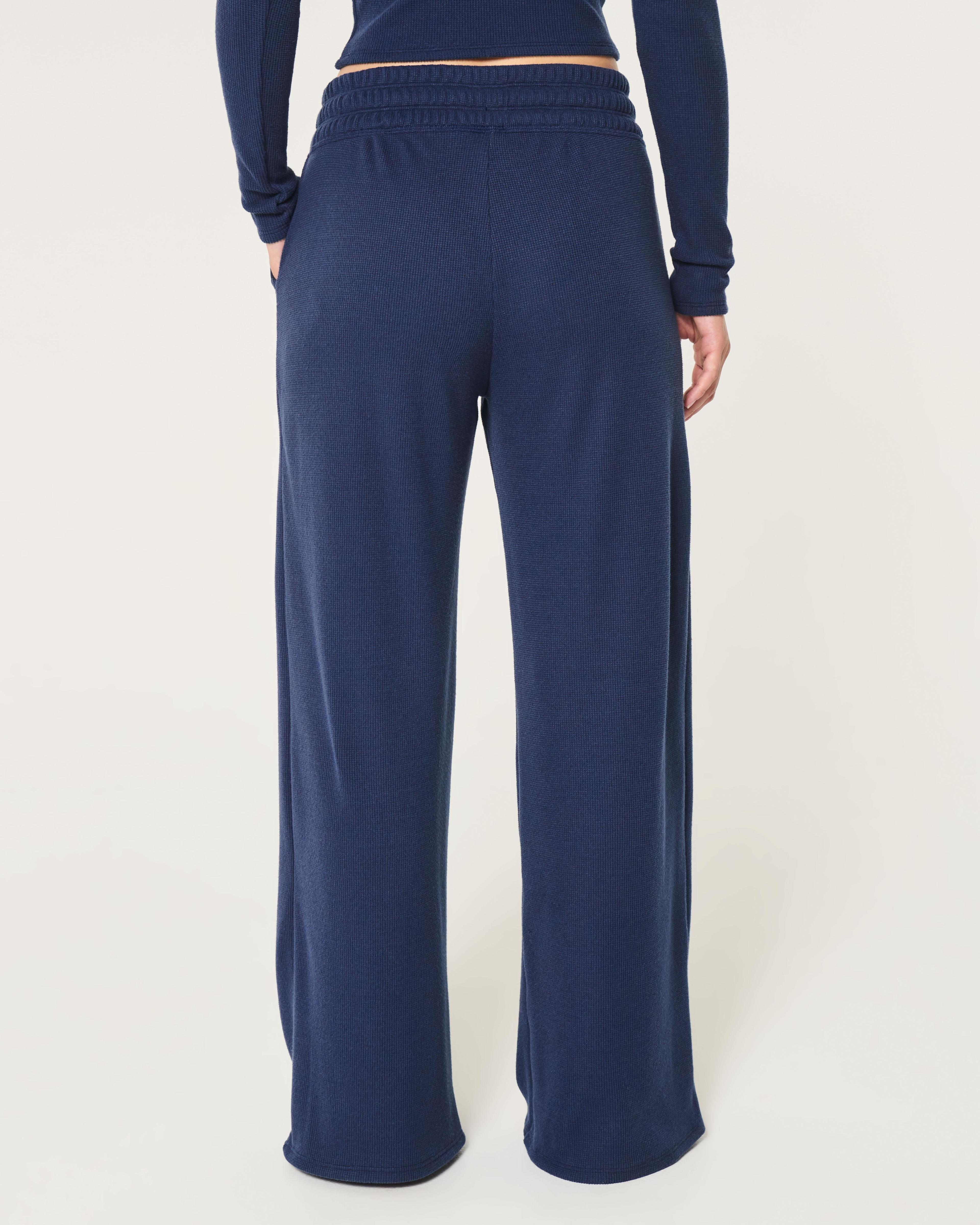 Gilly Hicks Waffle Wide-Leg Pants Product Image