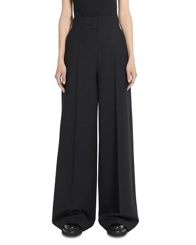 Max Mara Cervo Wool Blend Seersucker Ultrawide Leg Pants Product Image