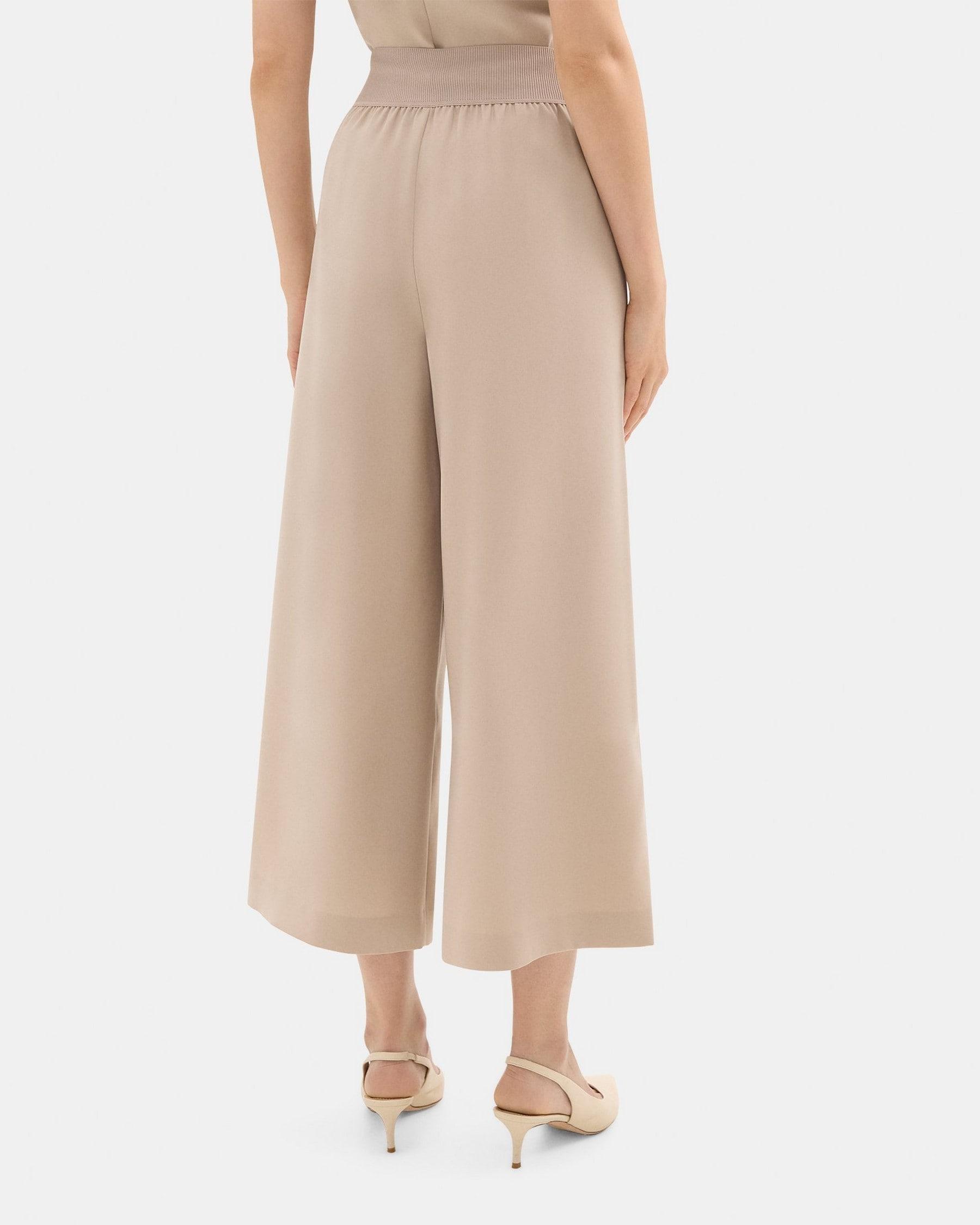 Cropped Pull-On Pant in Crepe Product Image