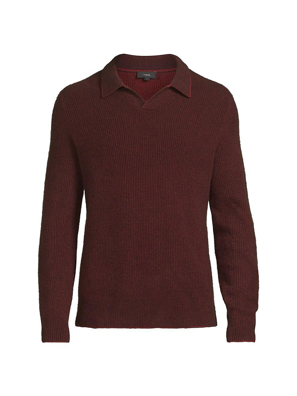 Mens Thermal Cashmere V-Neck Sweater Product Image