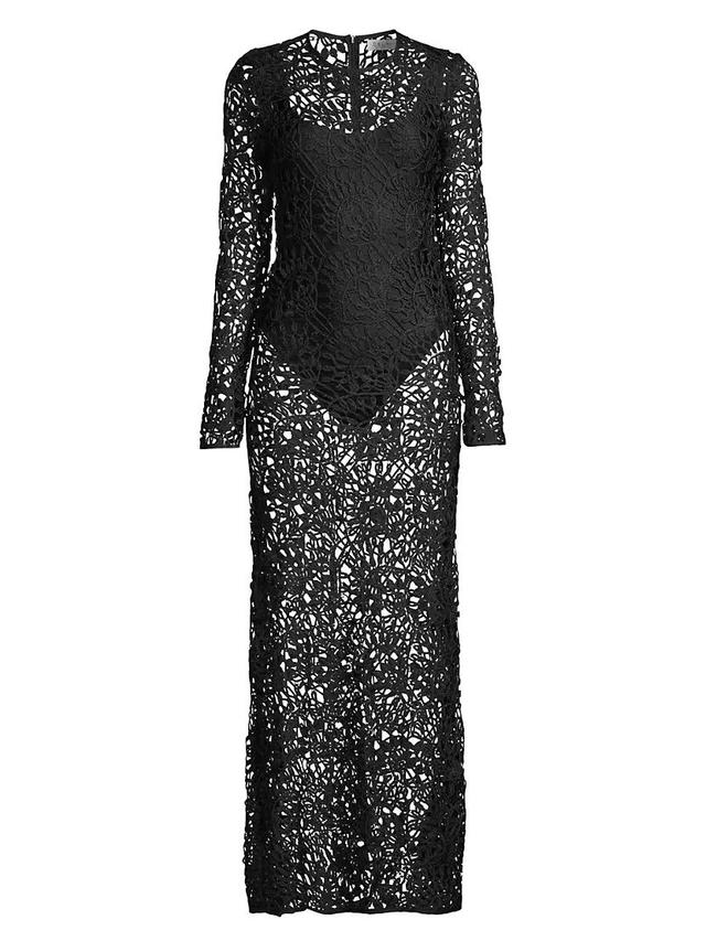 Camila Geometric Lace Maxi Dress Product Image