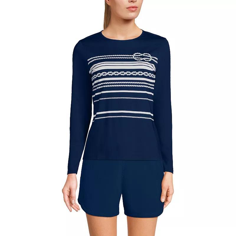 Womens Lands End UPF 50 Long Sleeve Rash Guard Product Image