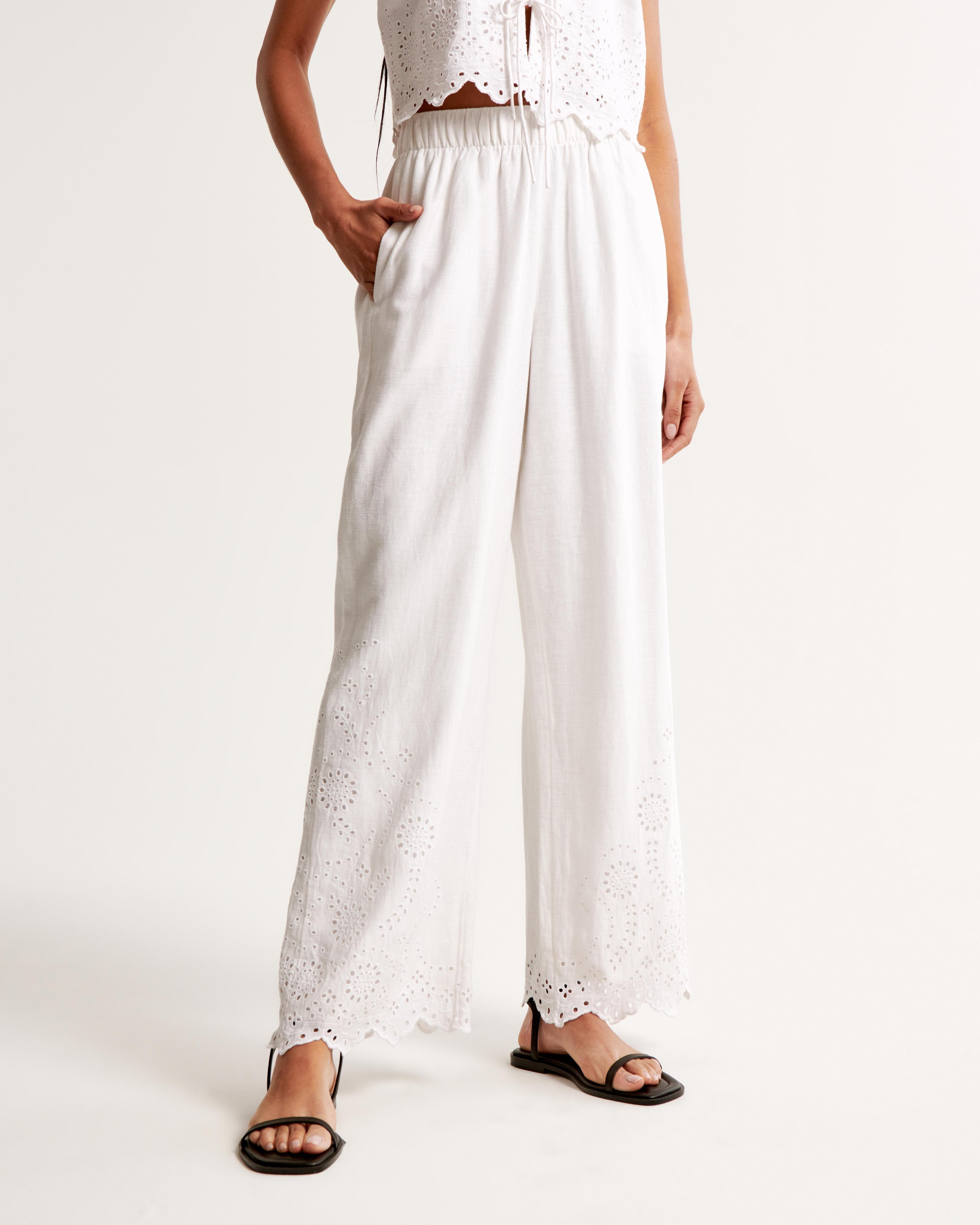 Linen-Blend Pull-On Pant Product Image