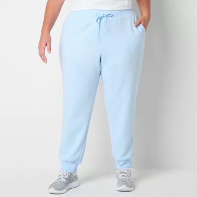 Xersion Womens Super Soft Fleece Mid Rise Plus Jogger Pant Product Image