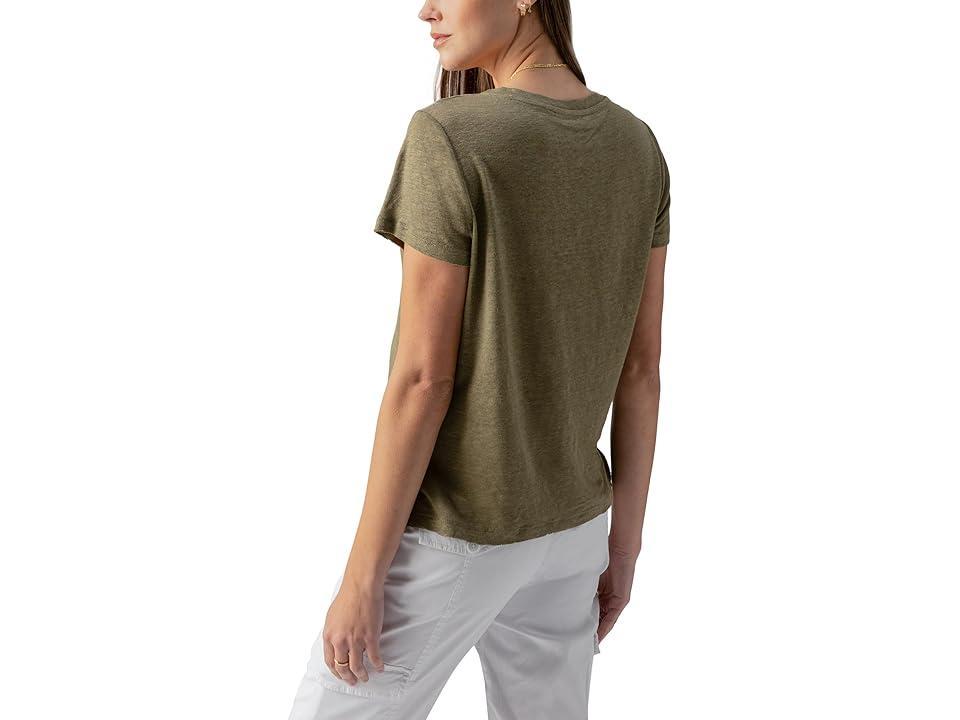 Sanctuary Linen Perfect Tee (Burnt ) Women's Clothing Product Image