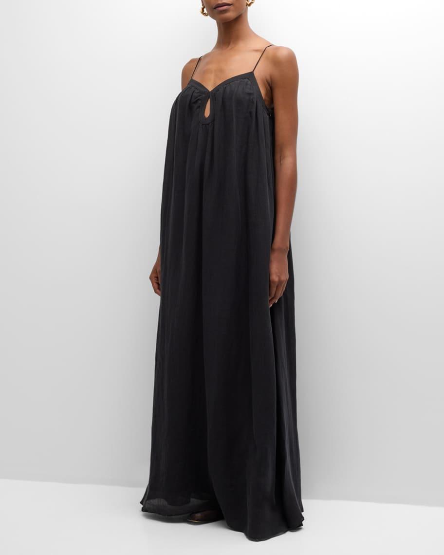 Lightweight Linen Viscose Maxi Dress  Product Image